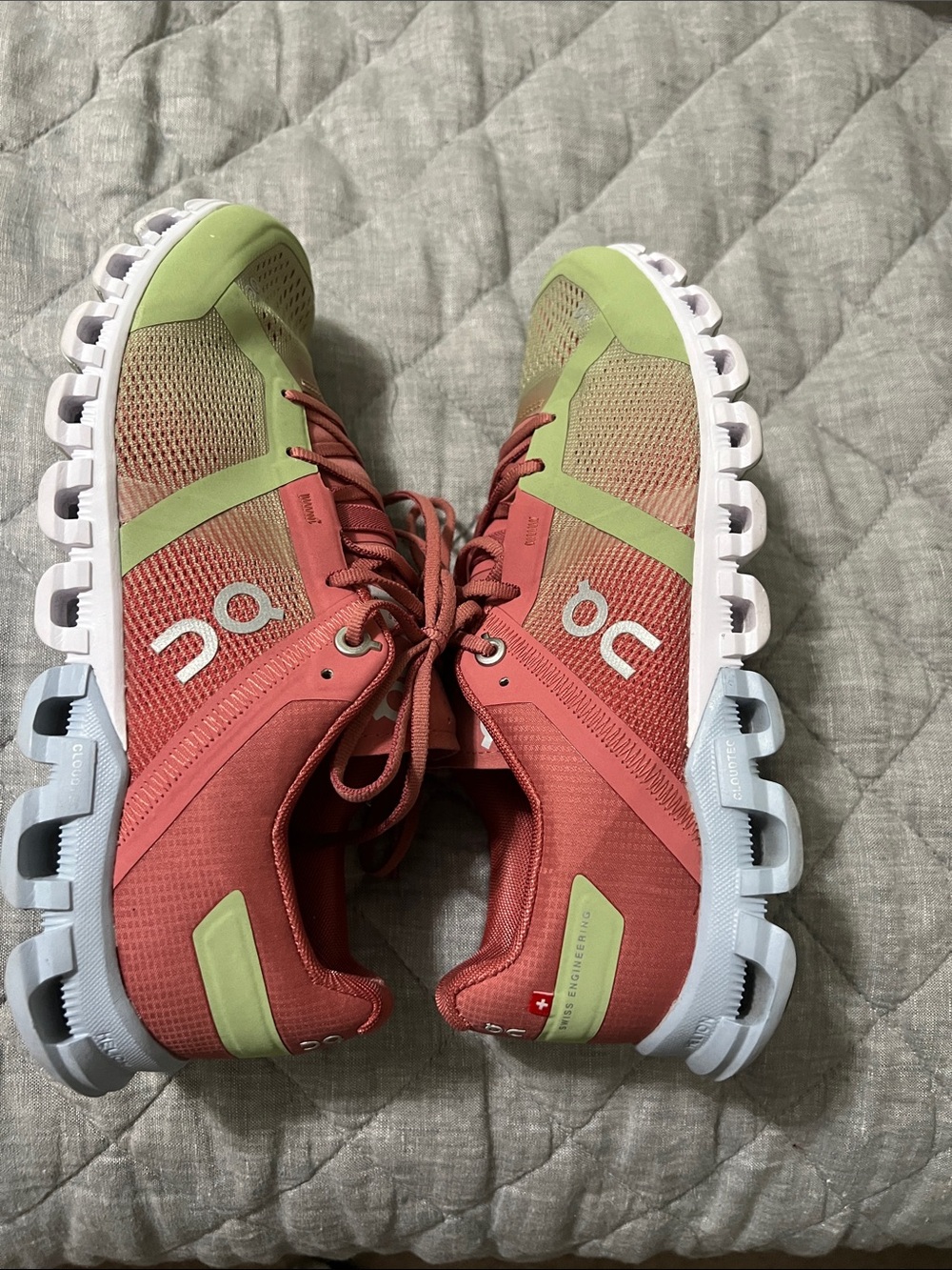 On Running Women's Coral and Mint Athletic Shoes - Picture 13 of 16